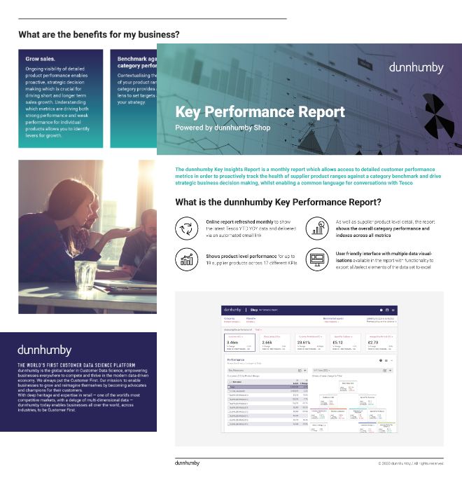 dunnhumby Key Performance Report Brochure - Accelerate your Retail Data Science